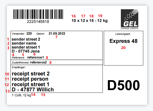 GEL EXPRESS 48 Label